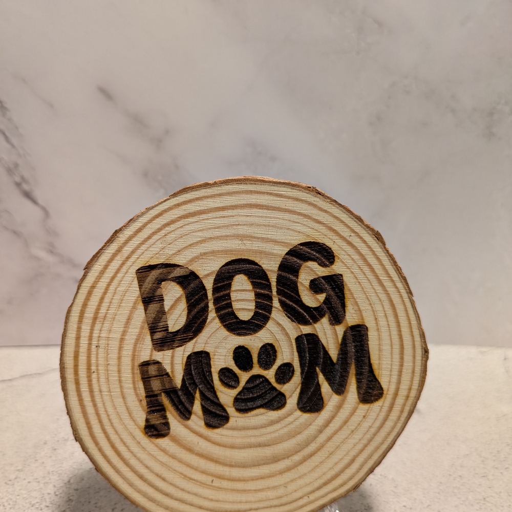 Dog Mom Wooden Coaster